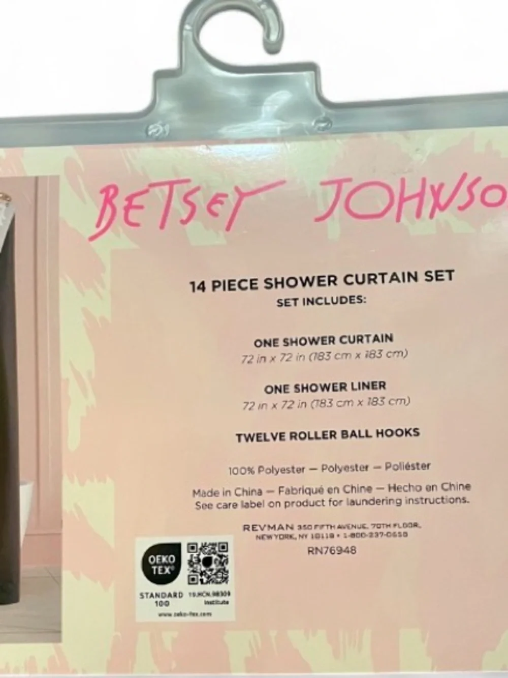 New Betsey Johnson Halloween Skulls & Pink Bows 14-Piece Shower Curtain Set
